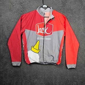 ZOCA Mens Medium Jack in the Box Graphic Cycling Jacket Lightweight Made in USA